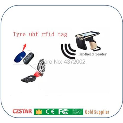 Adhesive 860 - 960 MHz Cheap RFID Tire Tag For Inventory Management Encoded Reading Distance Smart Management RFID Patch Tire
