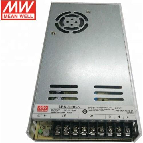 MEAN WELL LRS-300E-5 300W 5V 60A LED display Power Supply 220V AC to 5V DC 60A Transformer