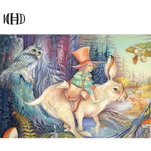 MHD full round diy diamond painting animals 3D diamond embroidery kangaroo owl mosaic diamond cross stitch crystal decoration