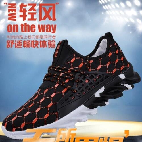 Blade mens shoes summer ins super fire breathable sports net shoes Korean style trend air cushion leisure all-match running sho