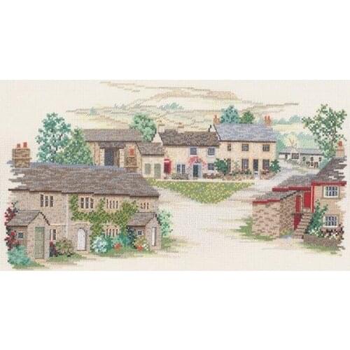 Cross stitch Handmade 14CT Counted Canvas DIY,Cross-stitch kits,Embroidery Country England Series-Yorkshire Village 48-31