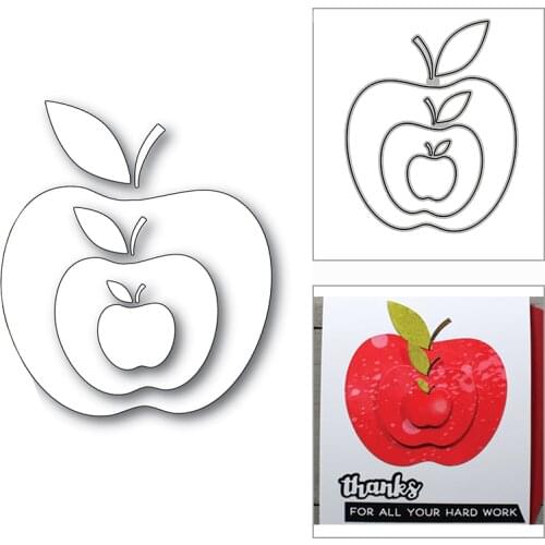New Layered Nesting Apple Fruit 2020 Metal Cutting Dies for DIY Scrapbooking and Card Making Decorative Embossing Craft No Stamp