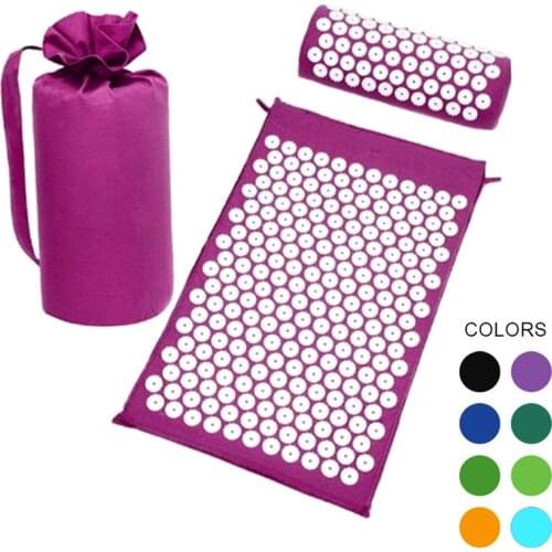 New Acupressure Massage Cushion Mat with Pillow for Stress Pain Tension Relief Relax Drop Shipping