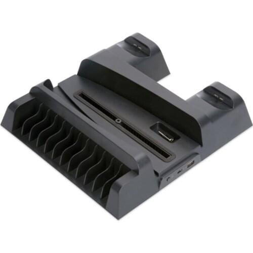 Cooling Fan Base Vertical Handle Seat Charging Dual Controller Charger Bracket Disc Storage Rack For PS5 DE/UHD