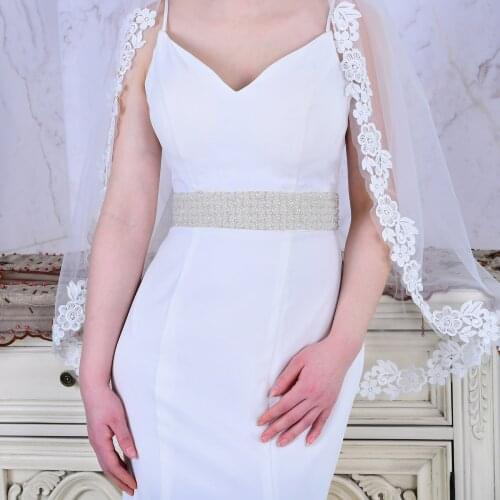 TRiXY S20 Handmade Pearls Sash Beaded Belt Wedding Belts Luxury Pearls Belt Wedding Sashes Bridal Belt Sashes Beaded Bridal Belt