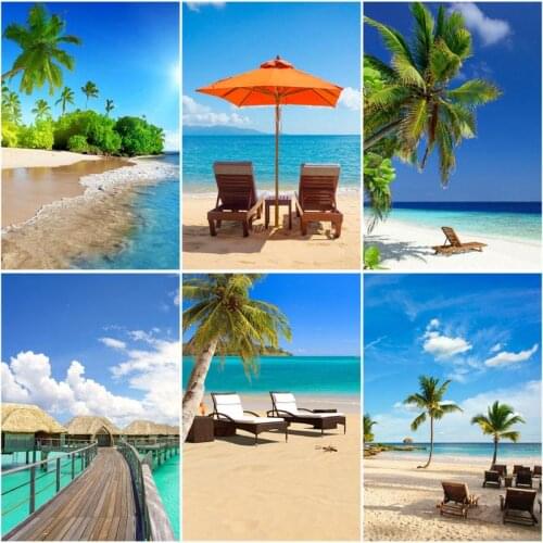 RUOPOTY 60x75cm Frame Painting By Number For Adults Seaside Acrylic Paint On Canvas Coloring By Numbers For Home Decors