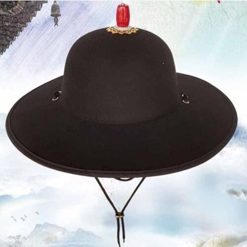 Hanfu Hat For Men Chinese Ancient Black Square Top Hat Headdress Male Cosplay Hanfu Formal Hat For Men Women