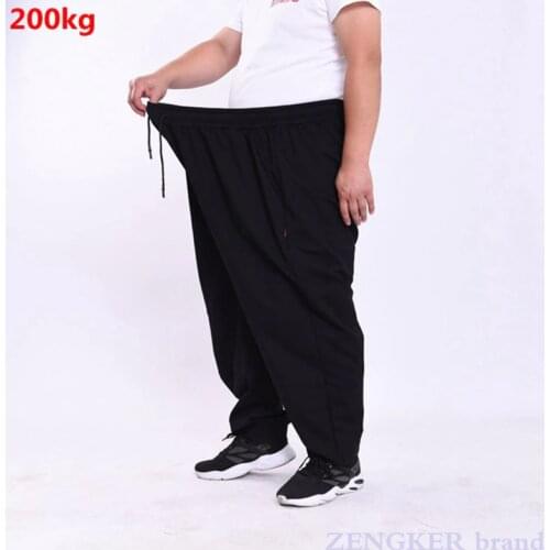Oversize 180kg Mens Casual Pants Special Body Large-size Footwear Pants Plus size 10XL 9XL Mens Casual Pants 190kg