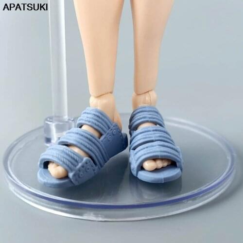 Blue Fashion Doll Shoes For Ken Boy Doll Casual Slippers For Barbie Boyfriend Prince Ken Men Doll 1/6 Dolls Accessories Kid Toy