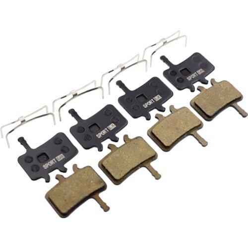 MTB Bicycle Disc Brake Pads for Avid BB7, Juicy 3 5 7 Disc Brake, Black RESIN, 4 Pairs