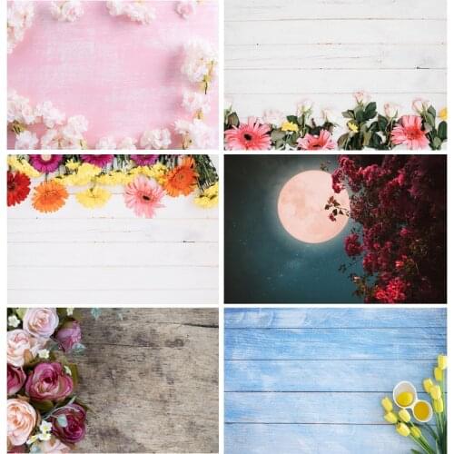 Vinyl Custom Photography Backdrops Christmas day & Wood planks Theme Photo Studio Background FK91025-35