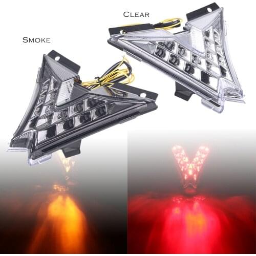 E-Mark Motorcycle Rear Taillight Brake Lamp Turning Signal Tail Light Integrated For Aprilia RSV4 Tuono V4 2010-2016 1PCS