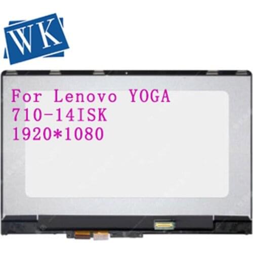 For Lenovo Yoga 710-14ISK 80TY lcd display with Touch panel lcd Assembly Replacement + Bezel 1920*1080