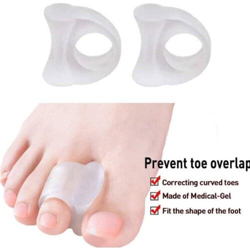 1 Pair Toe Silicone Bunion Guard Foot Care orthopedic Toe Separators Finger Toe Separator Correction Pad Foot Massage Tool