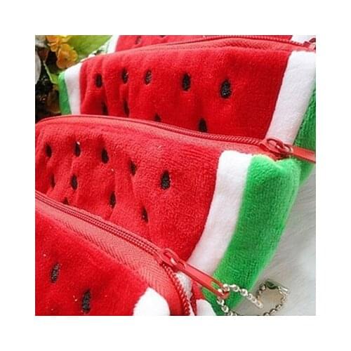 1pcs 14.5*8.5cm School Supplies pen Bags Popular Big Volume Watermelon Fruit School Kids Pen Pencil Bag Pendant