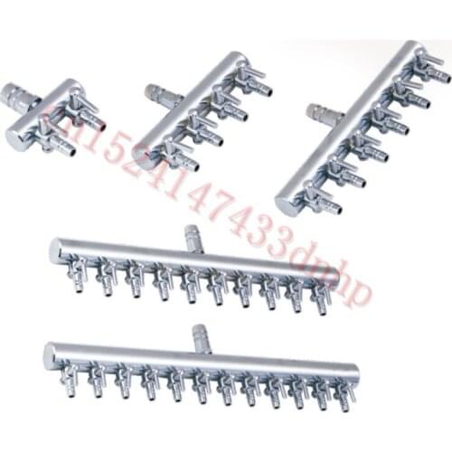 1pcs 4/6/8/10/12 Outlet Air Control Valve Aquarium Fish Tank Air Pump Tube Stainless Steel Aquarium Accessories