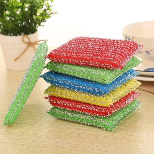 4 pcs/set Hot Sale Kitchen nonstick oil scouring pad oil cleaning cloth washing towel brush bowl cloth sponge