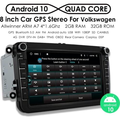 2G 32G 2 DIN Android 10 Car Radios DVD Player GPS Multimedia For VW/Volkswagen/Golf/Passat/b7/b6/Skoda/Seat/Octavia/Polo/Tiguan