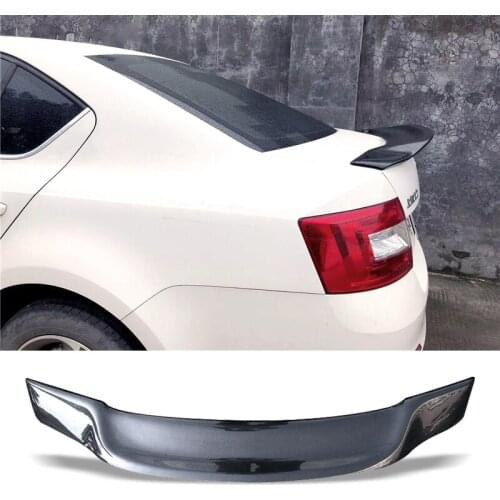 Car Trunk Spoiler Carbon Fiber FRP Auto Rear Trunk Wing R For Skoda Octavia 2015 - 2017 Style Refit Accessories Spoiler
