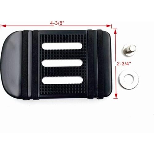 Aftermarket Large Brake Pedal Pad For Harley 12-16 FLD/ 86-17 FL Softail/ 80-17 Touring Trike (Switchback FLD/Fat Boy) BK
