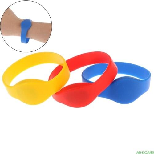 1pc 125khz EM4100 TK4100 Wristband RFID Bracelet ID Card Silicone Band Read Only Access Control Card 3 Colors