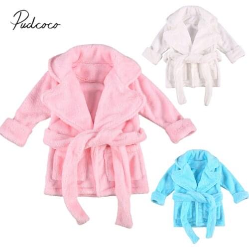 New Autumn Winter Hooded Children Bathrobe Kids Fuzzy Bath Robe Boys Girls Animal Pyjamas Kids Long Sleeve Cartoon Towel Robe