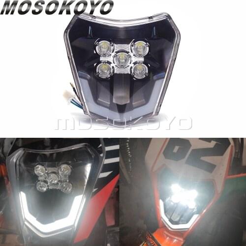 Motorcycle Dual Sport LED Headlight Head Lamp Light for EXC XC-W Six Days TPI 2020 2021 FREERIDE 250 F AU/EU/US EXC-F SMC-R 690