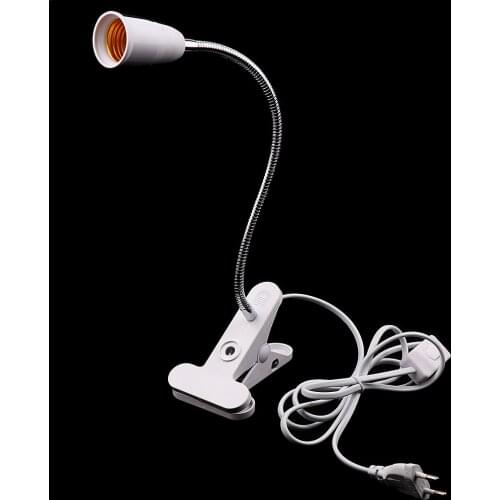 Flexible Wire Neck with On/Off Switch E27 Light Lamp Bulb Holder EU Plug
