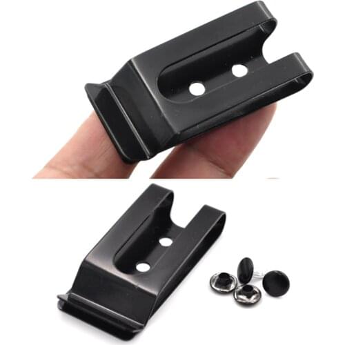5/10pcs 56x25mm Double Holes Metal Spring Belt Holster Sheath Clip Clasp Buckles Wallet Key Hooker DIY Waist Clips with Screws