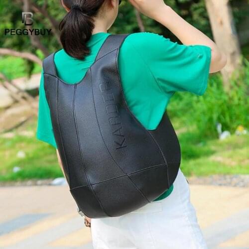 Fashion PU Leather Backpack Anti Theft Multi-function Travel Shoulder Bag Travel Bag Casual Leather Book bag Male Dropshipping