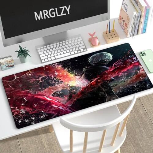 MRGLZY Drop Shipping Tokyo Ghoul Large Mouse Pad kaneki ken MousePad Computer Gaming Peripheral Accessories Multi-size Desk Mat