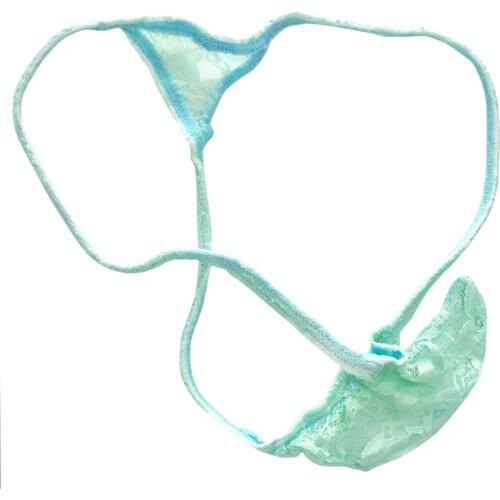 Hot Sale New Brand Men Lace G Strings and Thongs Gay Underwear Sexy Transparent Hombre Cueca Tanga Thong Men Jockstrap