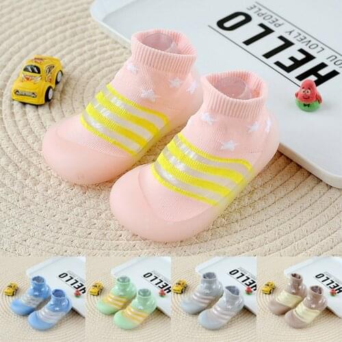 2021 New Arrival First Walkers Casual Baby Stuff Non Slip Indoor Toddler Shoes Mesh Soft-soled Floor Socks Calcetines Bebe