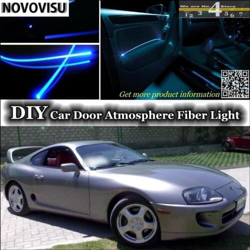 NOVOVISU For TOYOTA Celica Supra A70 A80 interior Ambient Light Atmosphere Fiber Optic Lights Inside Door Panel illumination