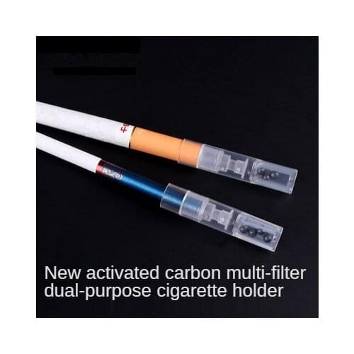 Activated Carbon Disposable Multiple Cigarette Holder Filter Thick And Thin Cigarettes Smoking Tobacco Tar Filtration Mouthpiece