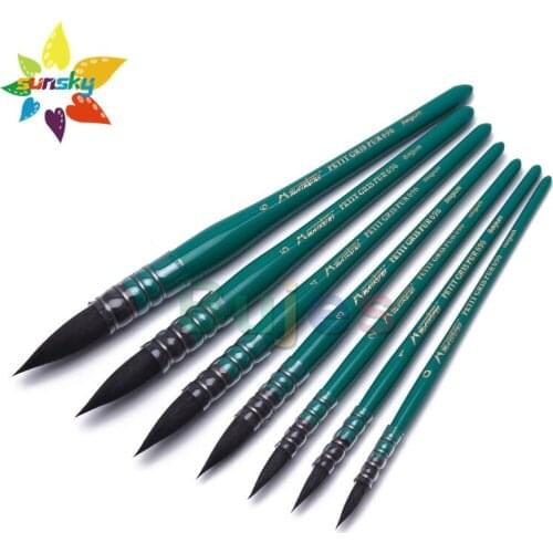 Original Mairtini 696 Squirrel hair Green penholder Hand-made Classical watercolor brush Mop brush Round head Art supplies