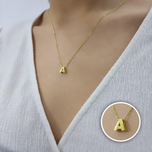 Letter 925 Sterling Silver Necklace , Personalized Jewelry, Custom Name Jewelry, Personalized Gift, Gifts Unisex