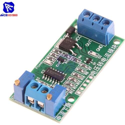 Linear Conversion Voltage to Current Transmitter Signal Module 0-5V to 4-20mA DC 12V-24V Isolated Board