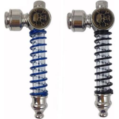 Novel Spiral Tobacco Pipe Zinc Alloy With Light Skull Sculpture Can Disassemble 92MM Pipe Smoking Accessories