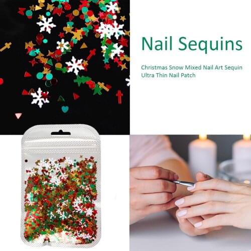 Christmas Snowflakes Soft Ceramic Mixed Patch Phototherapy Nail Art Sequin Thin Patch DIY Phone Case Mirror Design Nail Art