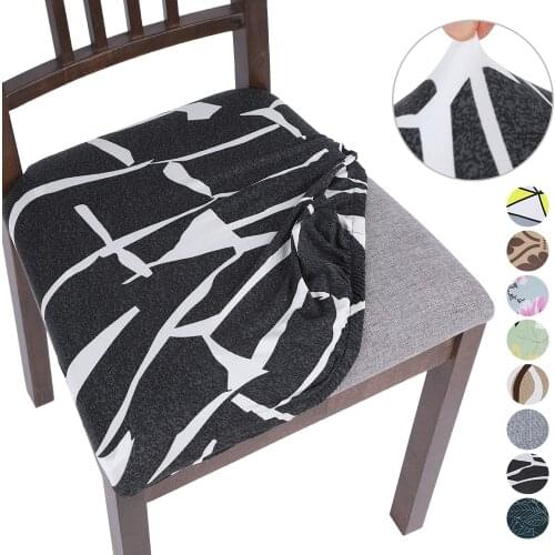 Jacquard Chair Seat Cover Pad Dinning Removable Anti-dirty Elastic Cushion Dust Guards Washable Home Kitchen Furniture Banquet