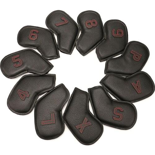 11PCS Golf Iron Head Covers Iron Headovers Wedges Covers 4-9 ASPX