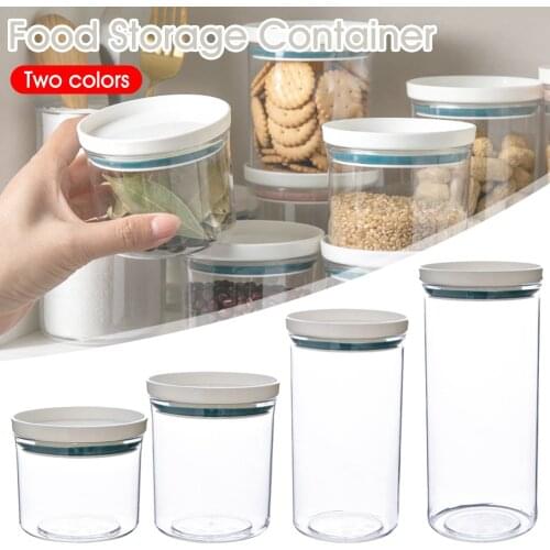 250/350/550/700ml Food Storage Container Kitchen Pantry Organizer With Airtight Lid Stackable Canister For Kitchen Storage Tools