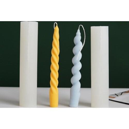 3D Twist Rod Shape Silicone Mold for Plaster Candle Making Baking Chocolate Cake Dessert Pastry Mousse Mould DIY Tools