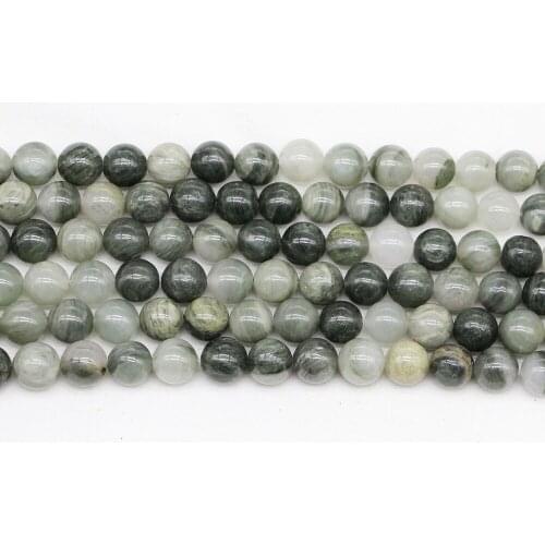 4 6 8 10 12 mm Natural Turquoises Round Bead Jades Loose Spacer Green Beads For DIY Jewelry Making Findings Accessories Supplies
