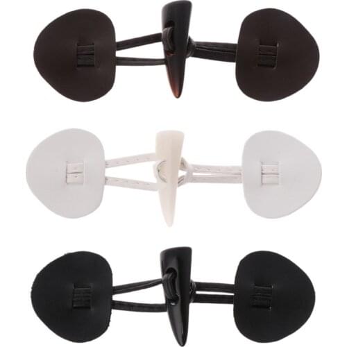 6 Pairs Ox Horn Leather Toggle Closure Buttons Coat Jacket Duffle Shawl Clothes Sewing DIY Apparel Crafts