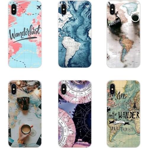 Accessories Phone Cases Covers For Huawei G7 G8 P8 P9 P10 P20 P30 Lite Mini Pro P Smart Plus 2017 2018 2019 World Map Just Go