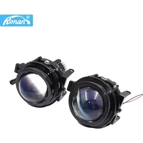 Ronan 2pcs 3.0 inch blue bixenon fog lens with bracket for Cruze car headlight retrofit upgrade use h11 d2h bulb