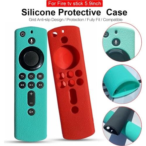 Remote Cases For Fire TV 4K/ Fire TV 3 /Fire TV Cube Remote Control Soft Silicone Protective Case Luminous Anti-lost Cover