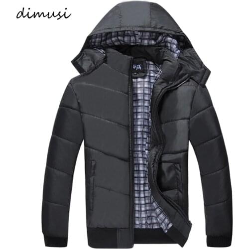 DIMUSI Winter Men Jacket Male Padded Coats Mens Causal Parkas Fahsion Coat Male Outwear Windbreaker Hoodies Clothing 4XL,TA281